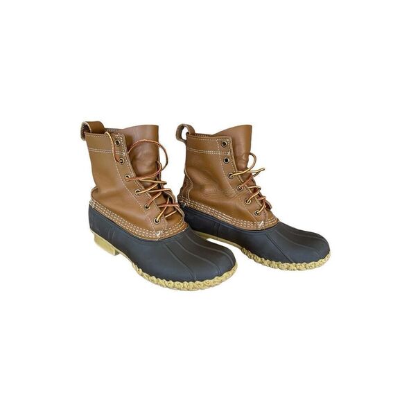 L.L. Bean Womens Brown & Black Lace Up 8" Gore-Tex Thinsulate Rain Boots Size 8 - Picture 6 of 6